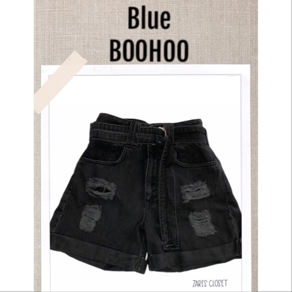 Flash Sale BOOHOO Shorts Blue Black Denim NEW WITH TAGS Mom’s Shorts Size 4